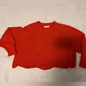 Zara cotton cropped cotton sweater.